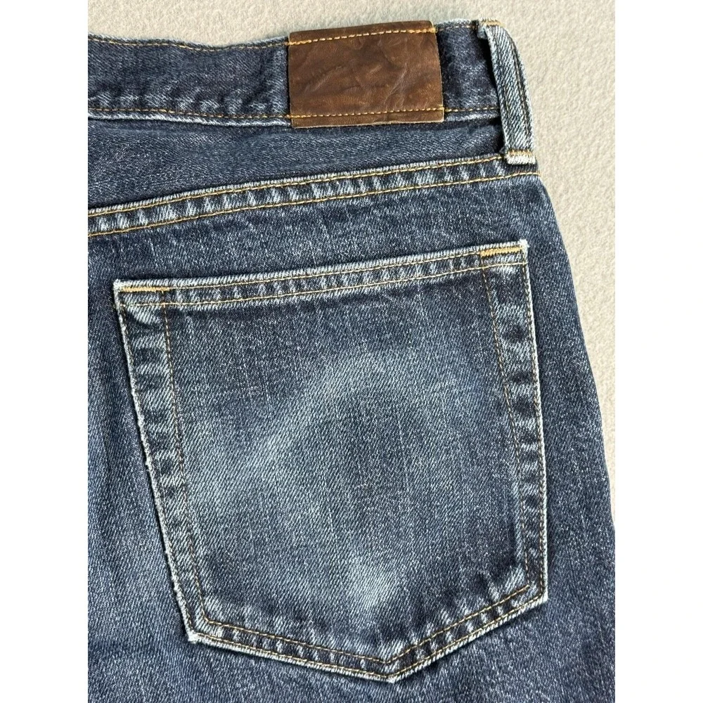 J.Crew 770 Jeans Mens 32x30 Medium Wash Blue Regular Straight Distressed Denim